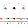 Handmade Natural Dyed White Jade Round Beaded Chains CHC-F020-01G-02-2