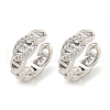 Brass Micro Pave Cubic Zirconia Cuff Earrings EJEW-C104-084P-1