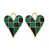 Rack Plating Alloy Enamel Pendants ENAM-T015-014A-NR-1