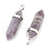 Natural Charoite Double Terminated Pointed Pendants X-G-F295-05L-2