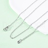 Brass Cable Chain Necklaces NJEW-D302-82P-1