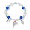 ABS Plastic Imitation Pearl Beaded Stretch Bracelet BJEW-JB09742-02-1