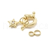 Brass Clear Cubic Zirconia Spring Ring Clasps KK-G528-02G-2