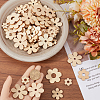 SUNNYCLUE 100Pcs Wooden Cabochons WOOD-SC0001-72-3