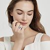 Heart 304 Stainless Steel with Cubic Zirconia Cuff Rings FS-WG2909F-26-4