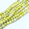 Natural Yellow Mustard Jasper Beads Strands G-Q462-6mm-39-2