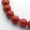 Handmade Fancy Antique Glazed Porcelain Ceramic Round Beads Strands PORC-L019-13mm-08-1