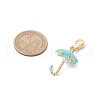 Umbrella Handmade Glass Seed Beaded & Acylic Pendant Decorations Sets HJEW-MZ00280-04-3
