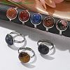 Tarnish Resistant 304 Stainless Steel Pad Ring Settings STAS-G173-19P-8mm-3