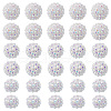   30Pcs 3 Styles Acrylic & Resin with Rhinestone Round Beads OACR-PH0004-27-1