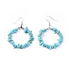 Synthetic Turquoise Dangle Earrings EJEW-E255-D05-2