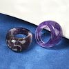 Natural Mixed Stone Finger Rings for Unisex RJEW-C128-01-5