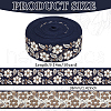 FINGERINSPIRE 10 Yards Ethnic Style Embroidery Polyester Ribbons OCOR-FG0002-24C-2