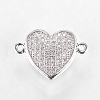 Brass Micro Pave Cubic Zirconia Links ZIRC-L068-27-2