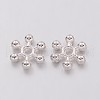Snowflake Alloy Spacer Beads X-TIBEB-0581-S-NR-2