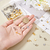 Unicraftale 60Pcs 2 Colors 201 Stainless Steel Flat Round Stud Earring Findings STAS-UN0060-68-2