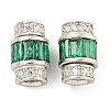 925 Sterling Silver Micro Pave Cubic Zirconia Screw Clasps STER-U001-03B-P-1