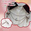 Alloy Charm Hanging Chains Collar Pins Tie Clips AJEW-GO00025-5