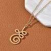 304 Stainless Steel Hollow Cut Yoga Om Lotus Flower Pendant Necklaces NJEW-Z073-02G-01-3