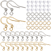 SUNNYCLUE 200Pcs 2 Color 304 Stainless Steel French Earring Hooks with Ball STAS-SC0008-46-1