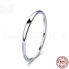 Heart Pattern Rhodium Plated 925 Sterling Silver Enamel Finger Rings FS-WGF7691-02-1
