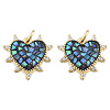 Brass Micro Pave Clear Cubic Zirconia Pendants KK-N227-99F-2