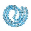 Luminous Handmade Gold Foil Glass Beads Strands FOIL-N029-01G-3