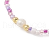 3Pcs 3 Color Natural Pearl & Seed Beaded Stretch Bracelets Set BJEW-JB09437-4