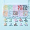 155Pcs 10 Style Transparent Crackle Glass Beads GLAA-FS0001-47-1