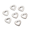 Tarnish Resistant Handmade Gifts Ideas for Valentines Day 201 Stainless Steel Open Heart Pendants STAS-Q057-1