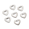 Handmade Gifts Ideas for Valentines Day 201 Stainless Steel Open Heart Pendants STAS-Q057-1