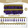 Polyester Lace Ribbon with Plastic Teardrop Charms Tassel DIY-WH0656-13B-2