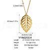 Stainless Steel Hollow Leaf Pendant Necklaces for Women IK7131-2-1