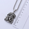 Cool Stainless Steel Old Man Pendant Necklaces for Hip-hop Style Elderly at Bars HC4975-2