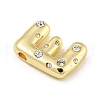 Brass Micro Pave Clear Cubic Zirconia Pendants KK-E093-04G-E-2