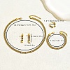 Retro Vintage Stainless Steel Cubic Zirconia Chain Bracelets & Earrings & Necklaces & Rings Sets for Women PB7445-2