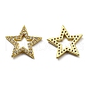 Rack Plating Brass Cubic Zirconia Charms KK-D026-23G-1