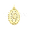 Rack Plating Brass Micro Pave Cubic Zirconia Pendants KK-D359-19G-1