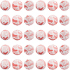 SUNNYCLUE 30pcs Round with Paw Pattern Silicone Focal Beads SIL-SC0002-03C-1
