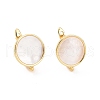 Rack Plating Brass Hoop Earring Findings with Latch Back Closure KK-D086-08G-2
