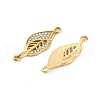 304 Stainless Steel Crystal Rhinestone Connector Charms STAS-U047-29G-2