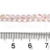 Electroplate Transparent Glass Beads Strands EGLA-A035-T3mm-L20-4