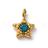 304 Stainless Steel Rhinestone Charms STAS-I331-26G-2