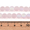 Frosted Transparent Glass Beads Strands GLAA-T032-T8mm-MBB10-4