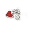 Brass Plastic Pearl Charms KK-M322-50P-2