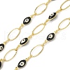Rack Plating Brass Enamel Link Chains CHC-P012-11G-05-1