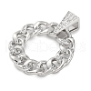 Rack Plating Brass Micro Pave Cubic Zirconia Pendants KK-M021-08P-2