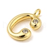Rack Plating Brass Micro Pave Cubic Zirconia Pendants KK-A200-24G-C-2