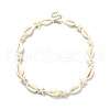 Natural Shell & Synthetic Turquoise Starfish Beaded Necklace with 304 Stainless Steel Clasps X-NJEW-TA00107-02-1