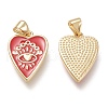 Brass Enamel Pendants ZIRC-F116-10-G-3